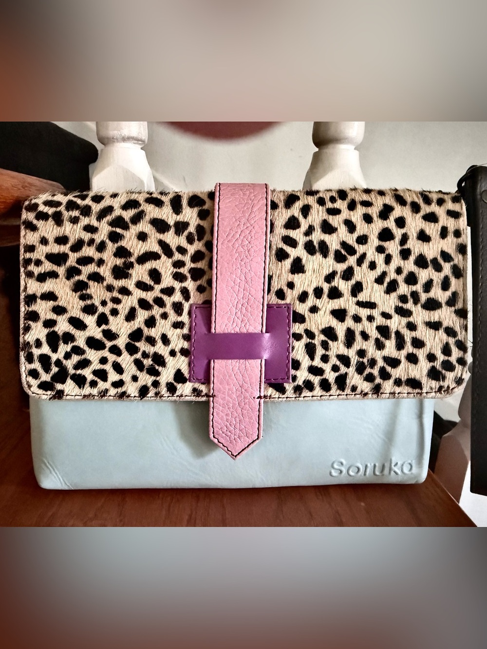FREE FREE real fur Leopard Print Clutch with a $400 purchase 6